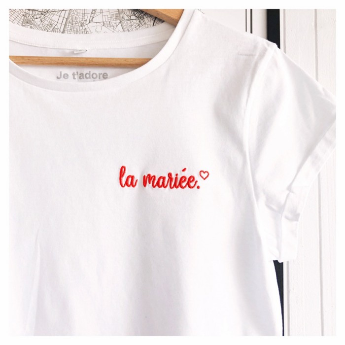 t-shirt evjf brode la mariee