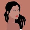 dessin femme brune et rouge a levre